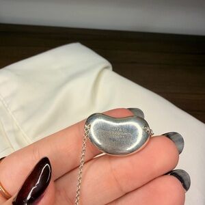 30” Extra Long Tiffany’s Large Bean Necklace - Sterling Silver925